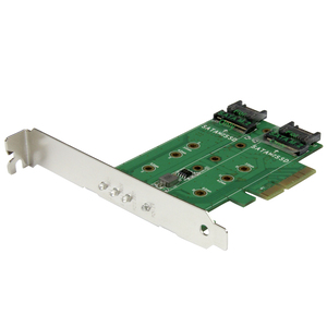 M.2 SSD (NGFF) Adapterkarte 3 Port 1xPCIe(NVMe)/M.2/2x SATA III M.2 PCIe 3.0