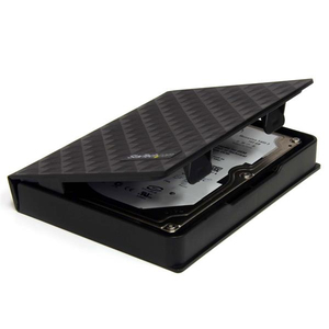 2,5" Antistatische Festplatten Aufbewahrungsbox / Schutzgehäuse - Schwarz - 3er Pack